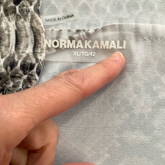 NORMA KAMALI Snake Print Bandeau Jersey Dress Size XL - Picture 9 of 11